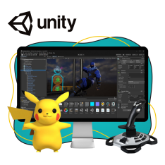 Мир игр на Unity 2D на популярном движке + AI-помощники - КИБЕРшкола программирования для детей, компьютерные курсы для школьников, начинающих и подростков - KIBERone г. Левобережный