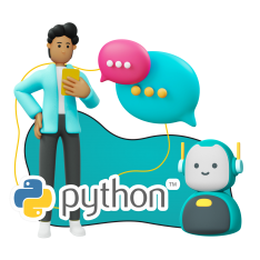 Умный чат-бот на Python - КИБЕРшкола программирования для детей, компьютерные курсы для школьников, начинающих и подростков - KIBERone г. Левобережный