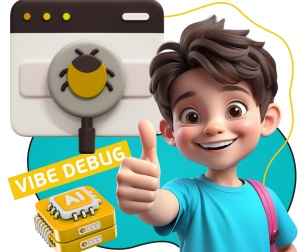 Тестирование & Vibe Debug. Охотники за багами - КИБЕРшкола программирования для детей, компьютерные курсы для школьников, начинающих и подростков - KIBERone г. Левобережный